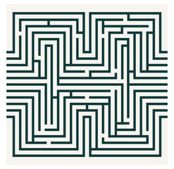 Labyrinth (maze) game vector. Labyrinth of corridors, abstract design.