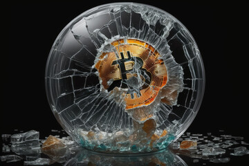 Obraz na płótnie Canvas Bitcoin Crash Material