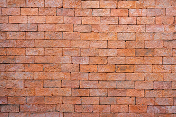 Old Abstract Brick Wall Large Orange Brick Wall Background Texture for pattern Background With Copy Space For design