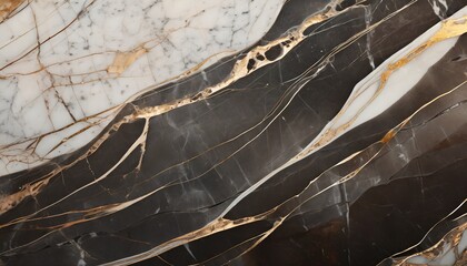 Black, white and gold marble texture