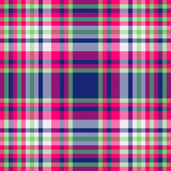 Textile pattern check of plaid fabric seamless with a texture vector background tartan.