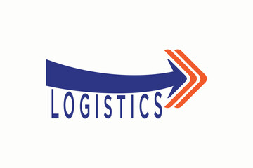logistics logo desaign illustration with modern concept