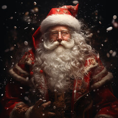 Happy Santa Claus Merry Christmas Old Man Santa Clause with Smiling Face 