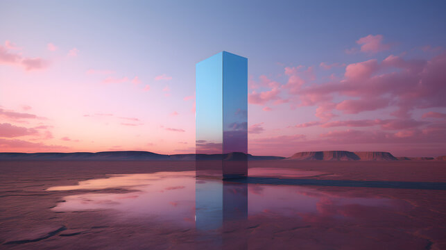 monolith in the desert - Powered by Adobe