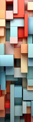 Soft pastel geometric bookmark, featuring a calming array of cube patterns, ideal for relaxing reading sessions.
