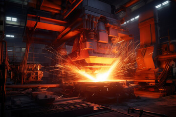 Glowing Steel: Heavy Machinery at the Foundry