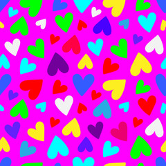 seamless background with hearts