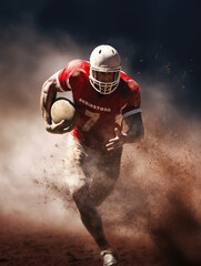 dynamic sports image capturing the action and intensity of athletes competing in a football match