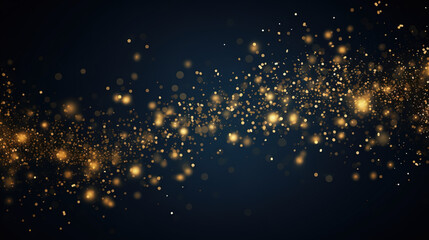 Gold glittering background for banners and as a basis for text and products on the theme of Christmas, celebrations or birthdays. Romantic starry sky illustration