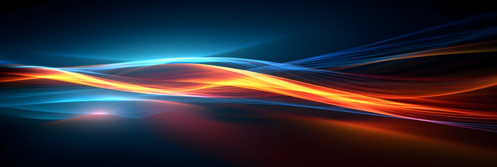 "Chromatic Harmony: In the Cosmic Symphony of Orange and Blue, Light Tails Illuminate the Night, Crafting a Captivating Visual Sonata for Your Screensaver Oasis