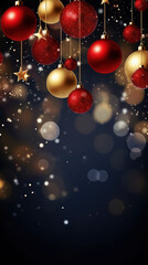 Fototapeta premium christmas celebrate bokeh background shiny decoration with warm happiness joyful lighting ambient mood and tone xmas ideas concept backdrop ,ai generate