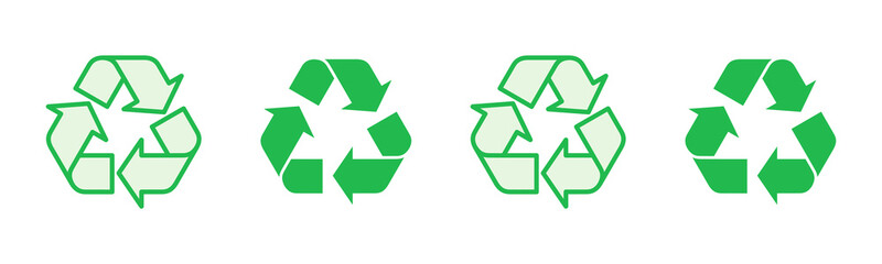 Recycle icon set. Recycling vector icon.