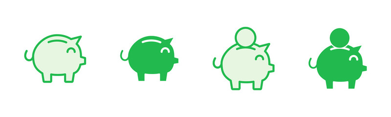 Piggy bank icon vector. piggy money icon