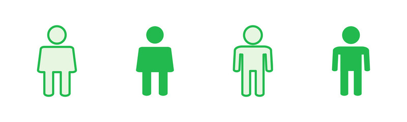 Man icon set. male icon vector. human symbol