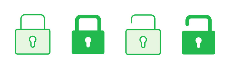 Lock icon set. Padlock icon vector. Encryption icon. Security symbol