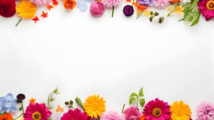 Fototapeta premium Floral Elegance: Love Card Pattern Infused with Valentine's Romance, copy space