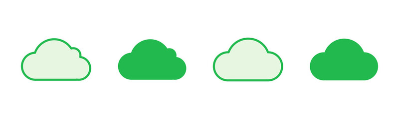 Cloud icon set. cloud vector icon