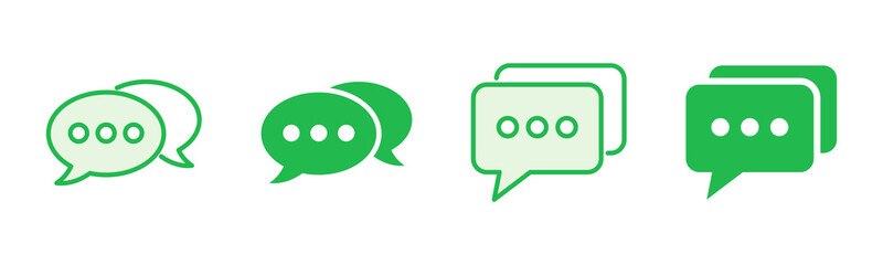 Chat icon set. speech bubble icon. comment icon vector. message. contact us