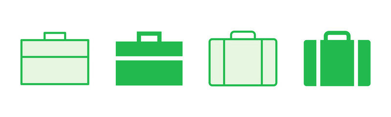 Briefcase icon set. suitcase icon. luggage symbol.