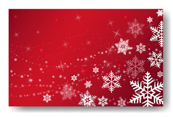 Naklejka na ściany i meble Christmas snowflake with night star light and snow fall abstract background vector illustration eps10