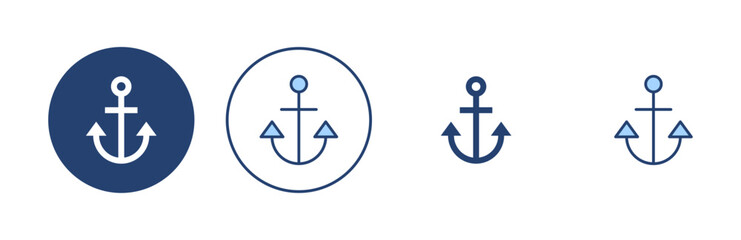 Anchor icon vector. Anchor sign and symbol. Anchor marine icon.
