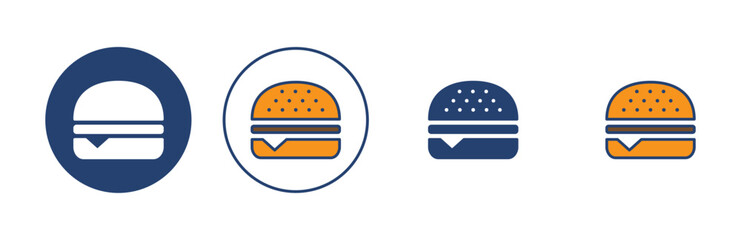 Burger icon vector. burger sign and symbol. hamburger