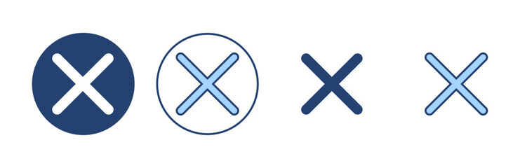 Close icon vector. Delete sign and symbol. cross sign