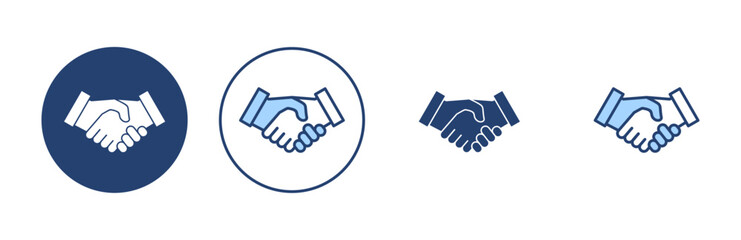 Handshake icon vector. business handshake sign and symbol. contact agreement