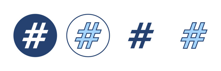 Hashtag icon vector. hashtag sign and symbol