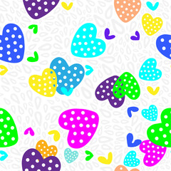 seamless background with hearts