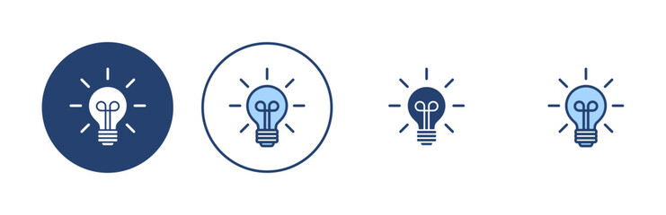 Lamp icon vector. Light bulb sign and symbol. idea symbol.