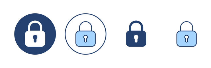 Lock icon vector. Padlock sign and symbol. Encryption icon. Security symbol
