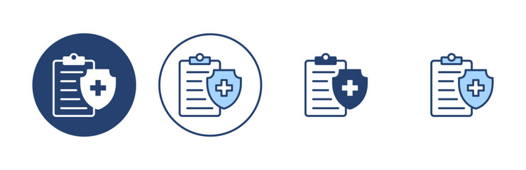 Obraz premium Medical insurance icon vector. health insurance sign and symbol