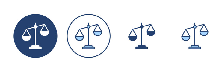 Scales icon vector. Law scale icon. Justice sign and symbol