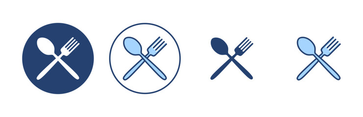 spoon and fork icon vector. spoon, fork and knife icon vector. restaurant sign and symbol - obrazy, fototapety, plakaty