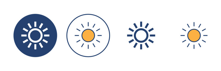 Sun icon vector. Brightness sign and symbol
