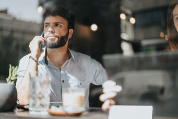 Successful Business Meeting in Urban City Center. Collaborative Growth Strategies for Sustainable Profitability