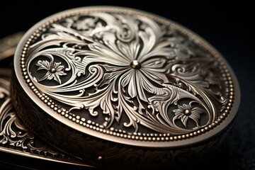 Engraved pattern on a piece of jewelry