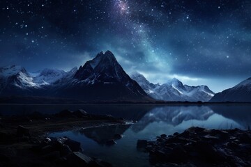 Ethereal Milky Way arching over a silhouetted mountain range