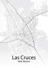 Las Cruces New Mexico minimalist map