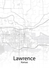 Lawrence Kansas minimalist map