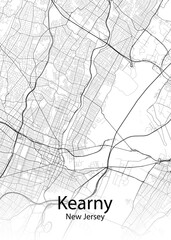 Kearny New Jersey minimalist map
