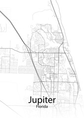 Jupiter Florida minimalist map