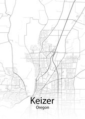 Keizer Oregon minimalist map