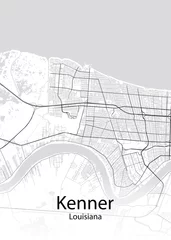 Deurstickers Kenner Louisiana minimalist map © Ben