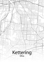 Kettering Ohio minimalist map