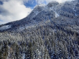 winter trip to the mountains. A landscape shot at the top of the Austrian Alps. Beautiful winter...