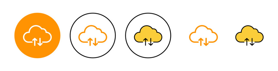 Cloud icon set for web and mobile app. cloud sign and symbol