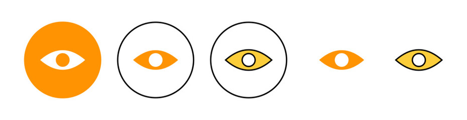 Eye icon set for web and mobile app. Eye sign and symbol. Look and Vision icon.