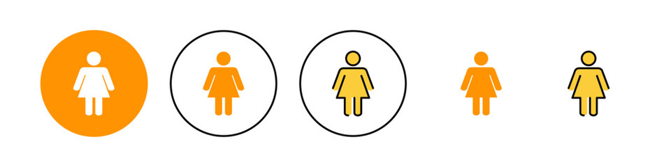 Female icon set for web and mobile app. woman sign and symbol
